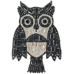 Eulen-Strass-Emblem-Aufnäher zum Aufbügeln