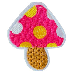 Pilz-Rosa-Emblem-Aufnäher zum Aufbügeln