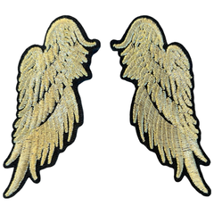 Flügel-Emblem-Patch-Set zum Aufbügeln in Gold