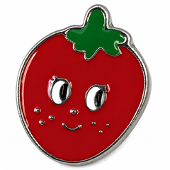 Erdbeer-Tomaten-Augen-Emaille-Pin