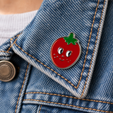 Erdbeer-Tomaten-Augen-Emaille-Pin