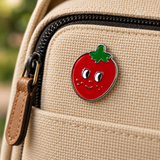 Erdbeer-Tomaten-Augen-Emaille-Pin