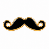 Snor Krulsnor Moustache Emaille Pin