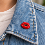 Mund Emaille Pin Rot