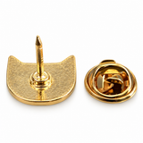 Weiße Kitty Cat Emaille Pin