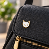 Weiße Kitty Cat Emaille Pin