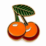 Kirsche Emaille Pin Orange