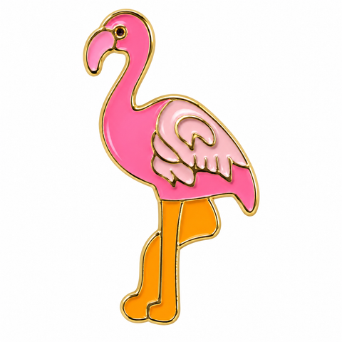 Flamingo Emaille Pin Pink