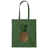 Ananas Paillette XL Strijk Embleem Patch op een groene tas