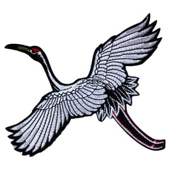 Vogel-Kranich-XL-Emblem-Aufnäher zum Aufbügeln rechts