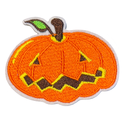 Kürbis-Halloween-Emblem-Aufnäher zum Aufbügeln