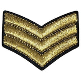 Rang-Streifen, Militär-Navy-Emblem, zum Aufbügeln, goldfarben