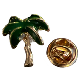 Palmboom Emaille Pin Klein met afsluitdopje