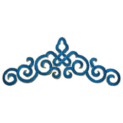 Cosplay Pailletten Venezianische Spitze Aufnäher zum Aufbügeln, Hellblau