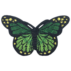 Schmetterlings-Emblem-Aufnäher zum Aufbügeln, dunkelgrün und schwarz