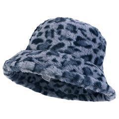 Hut Fischerhut Leopard Grau