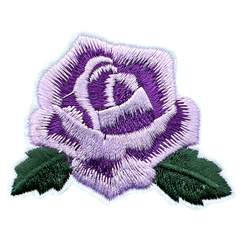 Rosen-Emblem zum Aufbügeln, Flieder