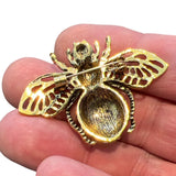 Achterzijde van de Broche Sierspeld Bij Hommel Goud