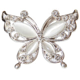 Broche Sierspeld Vlinder Paarlemoer Strass