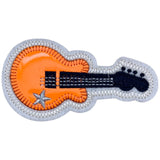 Gitaar Strijk Embleem Patch Lederlook Oranje