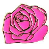 Roos Emaille Pin Roze