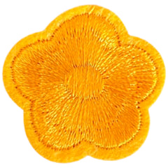 Blumen-Emblem-Aufnäher zum Aufbügeln, Orange