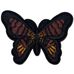 Schmetterlings-Emblem-Aufnäher zum Aufbügeln in Dunkelbraun