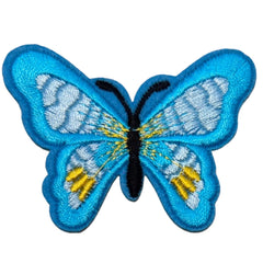 Schmetterling-Emblem-Aufnäher zum Aufbügeln, Hellblau