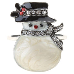 Schneemann Perlmutt Servietten-/Schalring