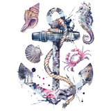 Anker Zeedieren Full Color Strijk Applicatie