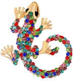 Hagedis Gekko Broche Strass Steentjes