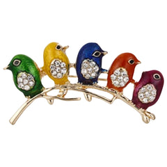 Vögel Vögel auf Ast Brosche dekorative Anstecknadel