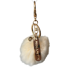 Schlüsselanhänger Schlüsselanhänger Pom Pom Creme