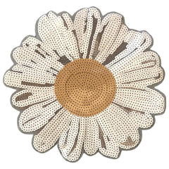 Margriet Madelief XXL-Emblem-Aufnäher mit Pailletten zum Aufnähen