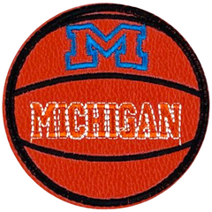 Basketball Michigan Emblem Aufnäher zum Aufbügeln