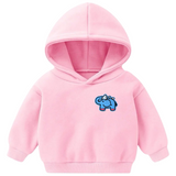 Olifant Elephant Strijk Embleem Patch op en roze kleine hoodie