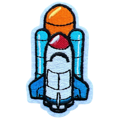 Raketen-Space-Shuttle-Emblem-Aufnäher zum Aufbügeln