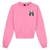 Panda Beer Strass Strijk Embleem Patch o peen roze sweater