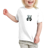 Panda Beer Strass Strijk Embleem Patch o peen wit t-shirtje