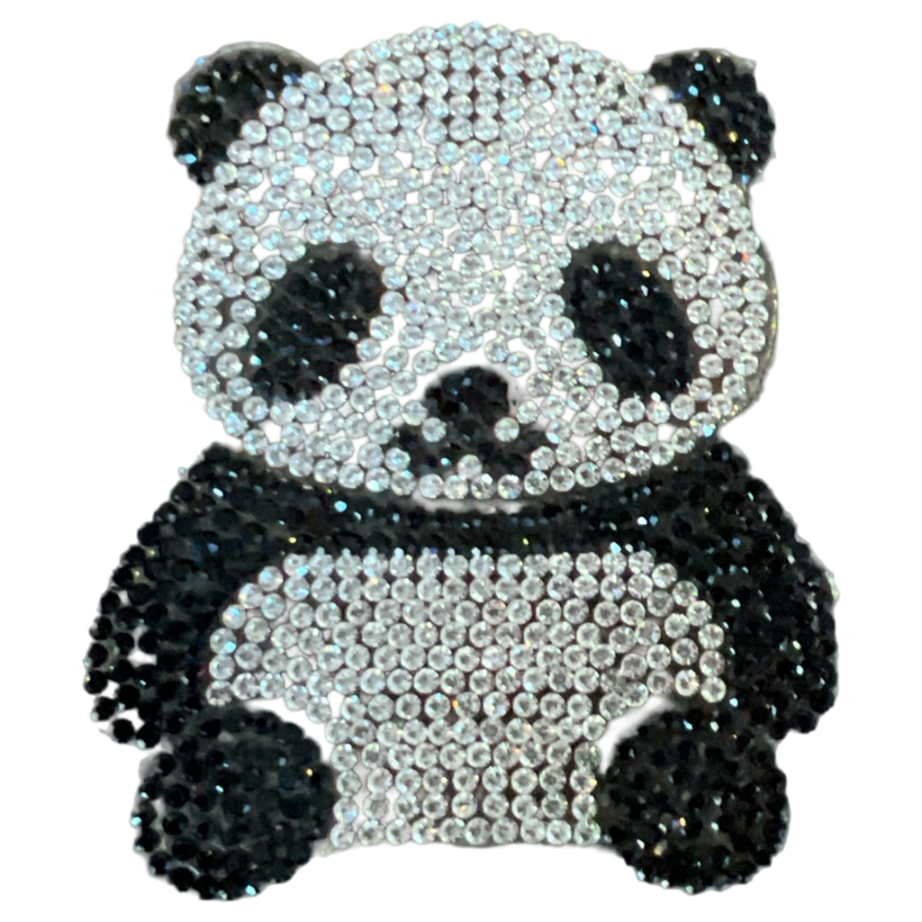 Panda Beer Strass Strijk Embleem Patch