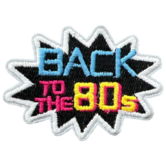 Back to The 80s Text Cloud Aufnäher mit Emblem zum Aufbügeln