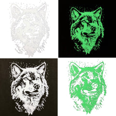 Wolf Glow In The Dark Transferpapier zum Aufbügeln, groß