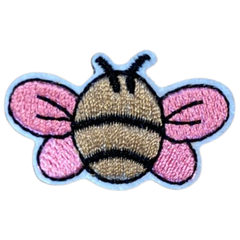 Bee Bee Logo-Aufnäher zum Aufbügeln, Rosa