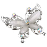 Broche Sierspeld Vlinder Paarlemoer Strass