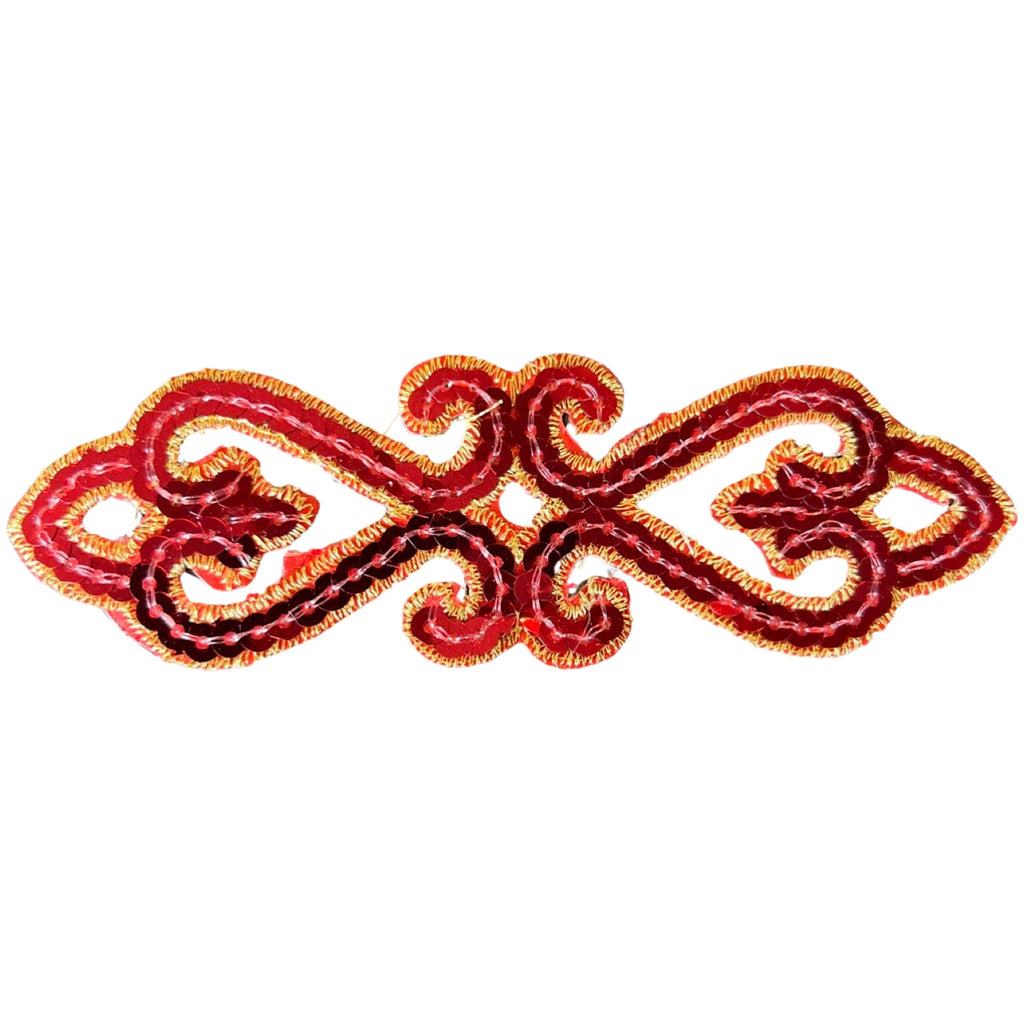 Tribal Paillette Rood Cosplay Sequins Strijk Embleem Patch