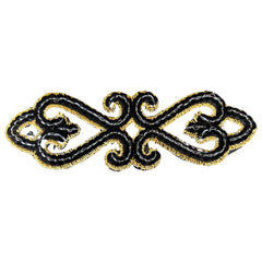 Tribal Paillette Schwarz Cosplay Pailletten Emblem Aufnäher zum Aufbügeln