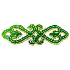Tribal Paillette Grün Cosplay Pailletten Emblem Aufnäher zum Aufbügeln