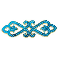 Tribal Paillette Hellblau Cosplay Pailletten Emblem Aufnäher zum Aufbügeln