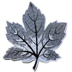 Herbstblatt Herbstblatt-Emblem-Aufnäher zum Aufbügeln, Grau