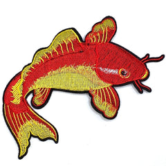 Fisch-Koi-Karpfen-Emblem zum Aufbügeln links